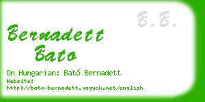 bernadett bato business card
